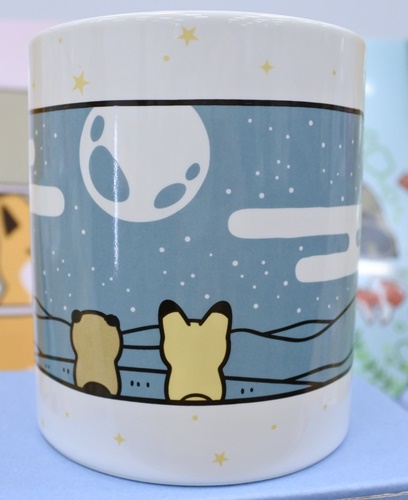 タヌキとキツネ ゆるかわマグカップ　月