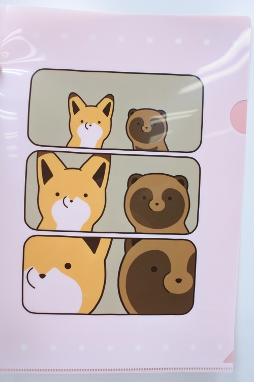 タヌキとキツネ ゆるかわクリアファイルセット