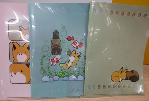 タヌキとキツネ グッズ クリアファイル