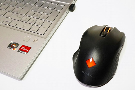 【実機レビュー】OMEN by HP VECTOR ワイヤレスマウスの口コミ評価＆質問まとめ　パソコンと接続