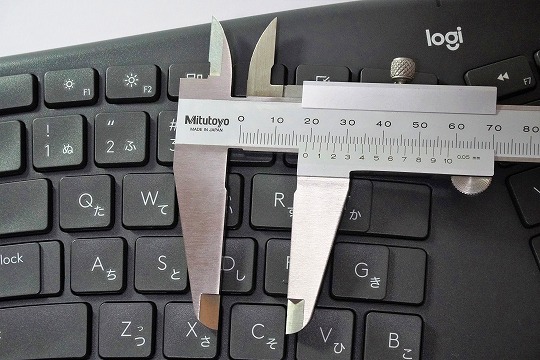 【実機レビュー】ロジクールERGO K860ワイヤレススプリットキーボードの口コミ評価&質問まとめ キーボード拡大 キーピッチ