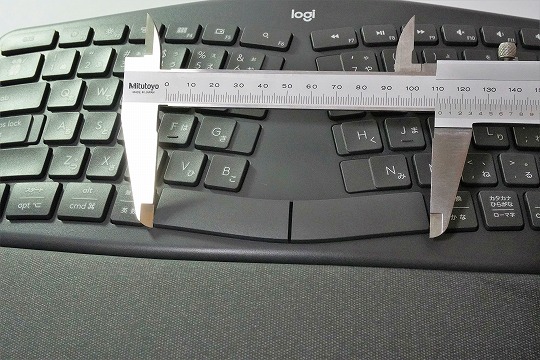 【実機レビュー】ロジクールERGO K860ワイヤレススプリットキーボードの口コミ評価&質問まとめ キーボード拡大 スペースキー