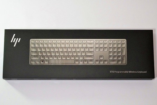 HP 970Programmableワイヤレスキーボードの口コミ評価＆質問まとめ　化粧箱
