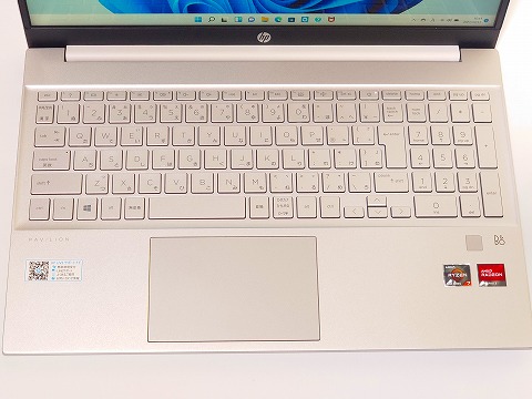 【実機レビュー】HPノートパソコンPavilion 15-eh1000(AMD)の口コミ評価&評判まとめ キーボード拡大写真
