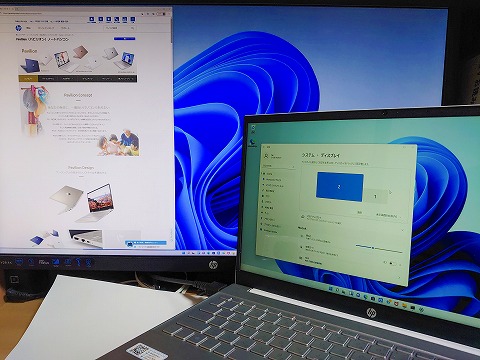 【実機レビュー】HPノートパソコンPavilion 15-eh1000(AMD)の口コミ評価&評判まとめ 外付け4Kモニター