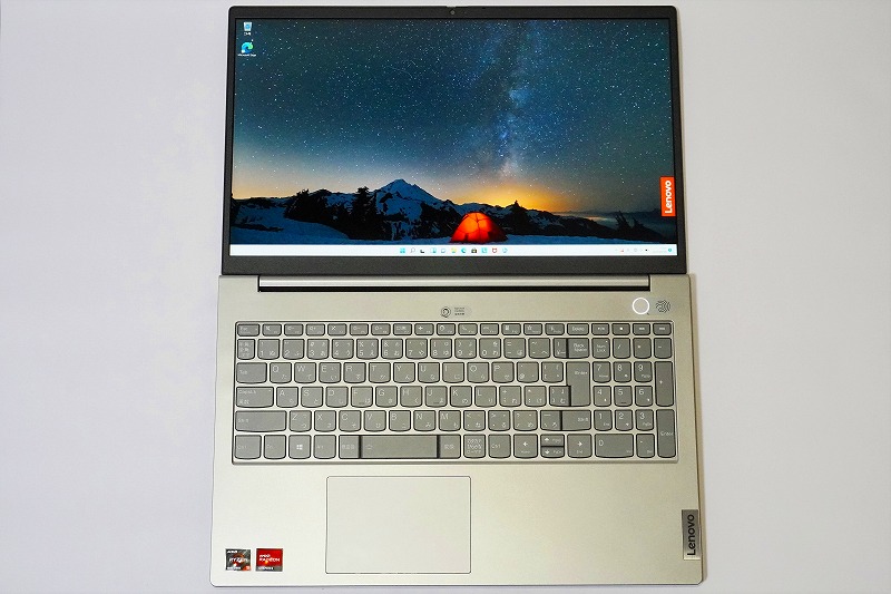 【実機レビュー】レノボノートパソコンThinkBook 15 Gen 3((AMD)の口コミ評価＆評判まとめ　キーボード全開