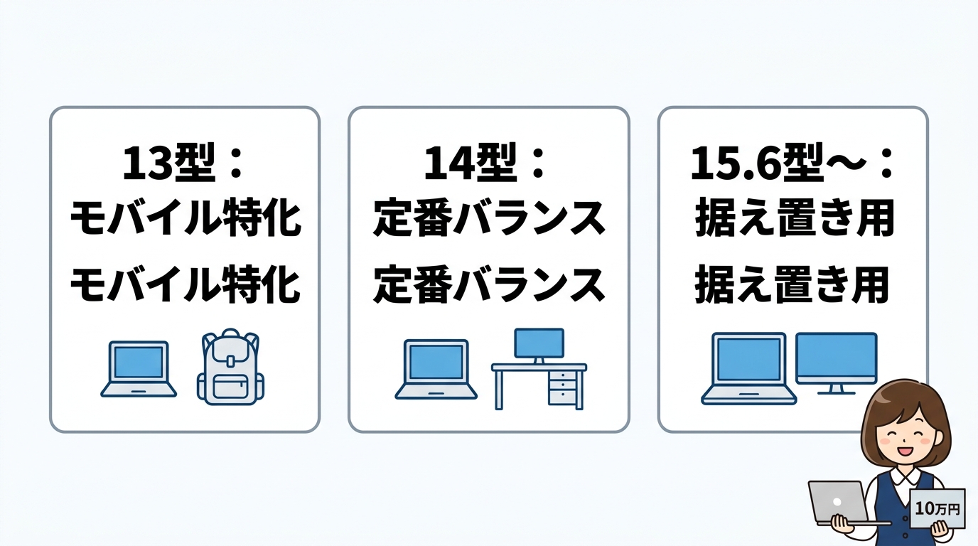 用途に合わせた画面サイズの選び方